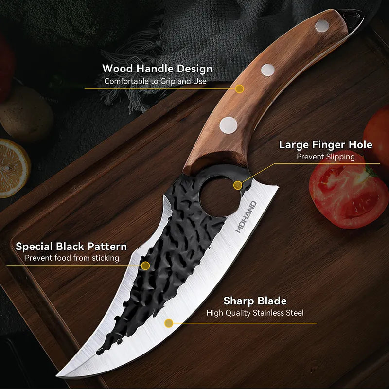 Kepeak Viking Forged Chef Knife with Sheath & Gift Box