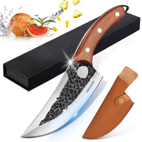 Kepeak 7 Inch High Carbon Steel Boning Butcher Knife for BBQ Camping