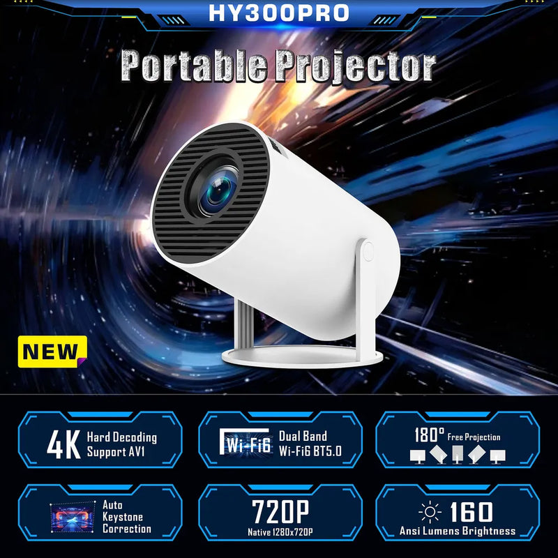 Mini Projector with WiFi Bluetooth Portable Full HD Auto Keystone