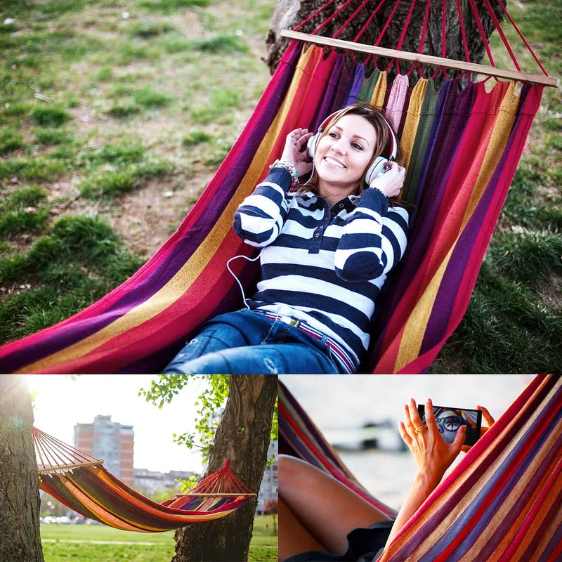 Kepeak Cotton Soft And Comfortable 475lbs Ultralight Canvas Camping Hammock