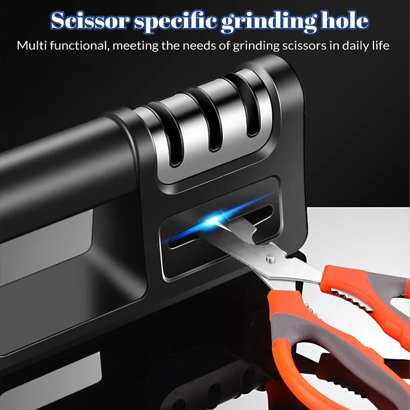 Kepeak 4-in-1 Manual Sharpener for Ceramic Steel Knives & Scissors