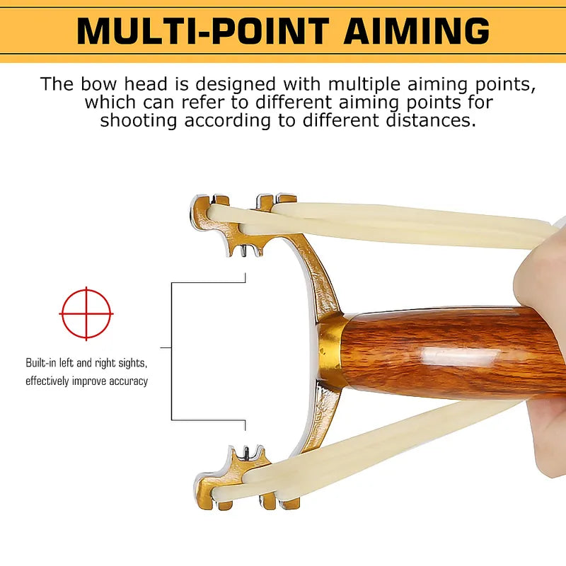 Adult Slingshot with Band, Flashlight & Balls for Hunting