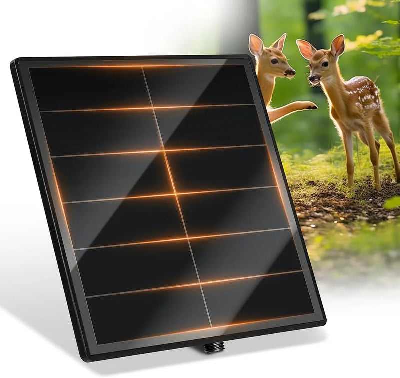 KEPEAK Solar Panel for Trail Cameras - 6000mAh Battery, Solar Battery Charger 12 Volt, Waterproof, Ideal for 24/7 Wildlife Monitoring