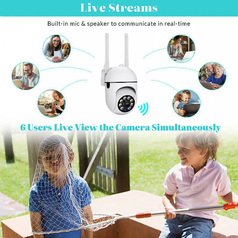 Feoflen 1080P Outdoor Security Camera 5G WiFi Night Vision