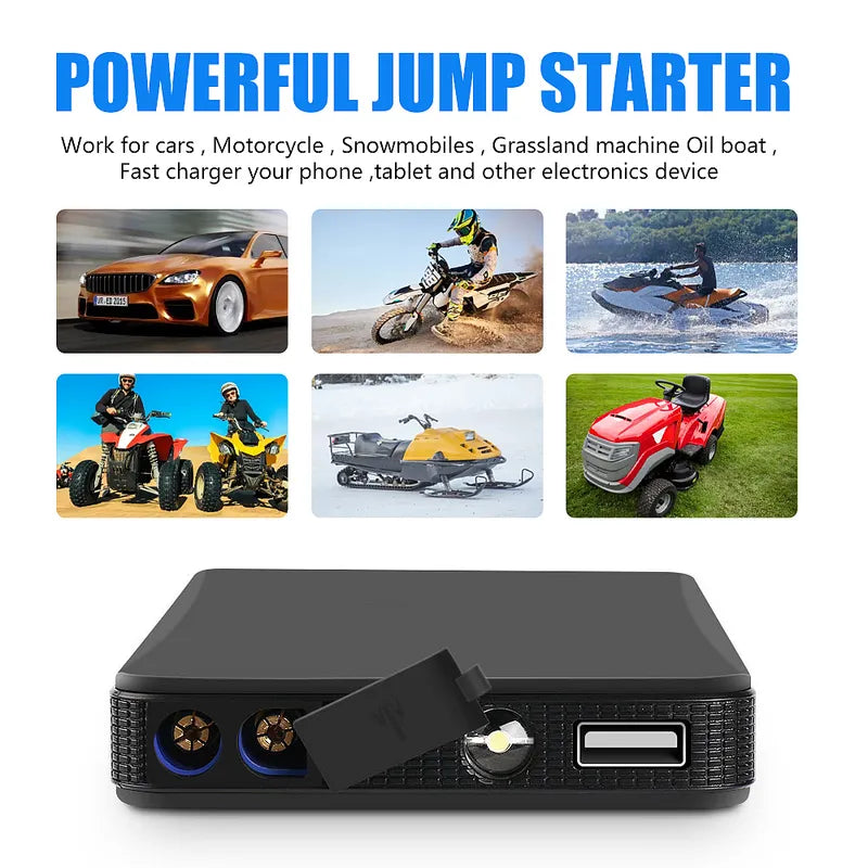 Kepeak 6000mAh Car Jump Starter, 4.0L Gas/5.0L Diesel, USB LED