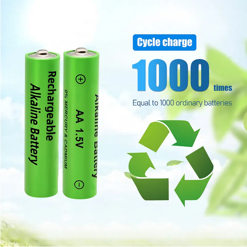 KEPEAK 16-Pack AA Li-ion Rechargeable Batteries 1.5V