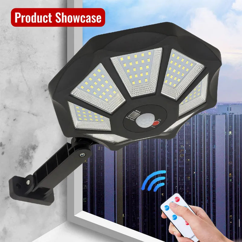 1 Pack Kepeak 168 LED Solar Motion Light 6500K Waterproof with Remote