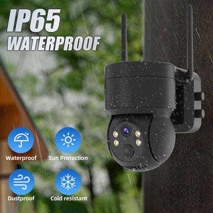 Powerful 1080P HD Wifi Solar Security Camera Full Color Night Vision IP66, ICSee