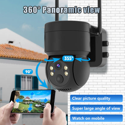 Powerful 1080P HD Wifi Solar Security Camera Full Color Night Vision IP66, ICSee