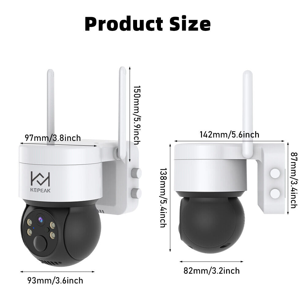 Solar Battery Powered Wireless Security Camera System Outdoor Home Wifi IP Audio