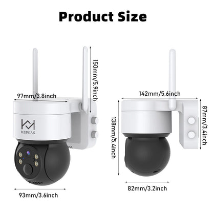 Solar Battery Powered Wireless Security Camera System Outdoor Home Wifi IP Audio