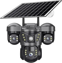 Solar Dual Lens WiFi Security Camera PTZ IP66 Color Night Vision