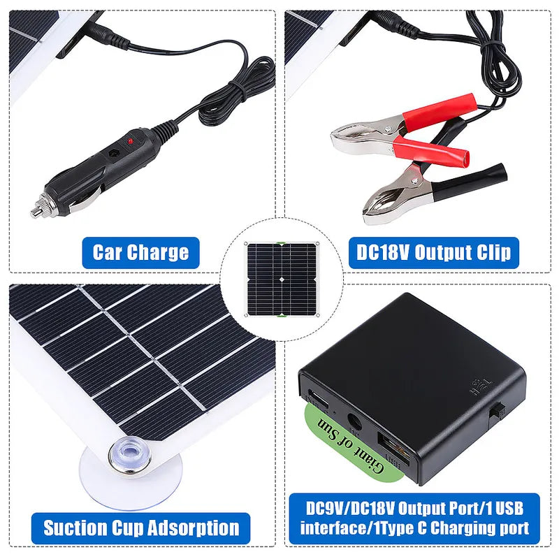 400W 12V Solar Panel Kit 100A Charge Controller for Caravan Boat