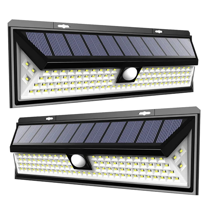 Solar Wall Light IP65 Waterproof Motion Sensor 3 Modes with Remote for Garden Patio