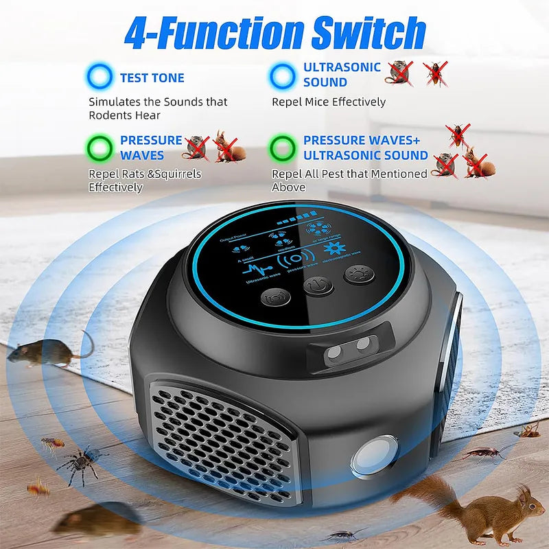 Ultrasonic Pest Repeller Plug in Mouse Squirrel Bat Garage Indoor