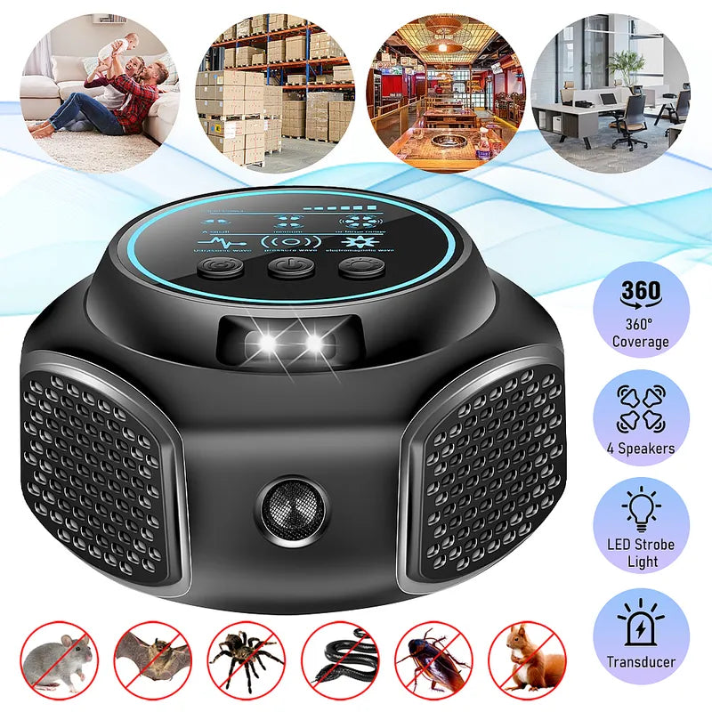 Ultrasonic Pest Repeller Plug in Mouse Squirrel Bat Garage Indoor