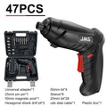 Electric Screwdriver Set,Kepeak 47PCS 3.6V Rechargeable Cordless Screwdriver Kit with Pivoting Handle