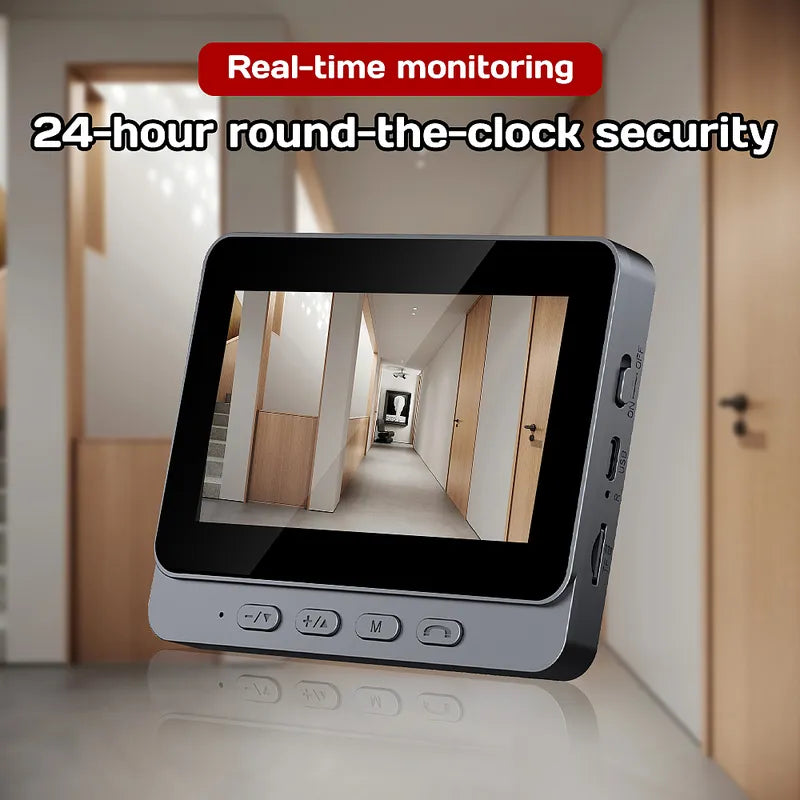 English: 4.3 Inch IPS Screen 2.4G Wireless Security Intercom Doorbell Camera