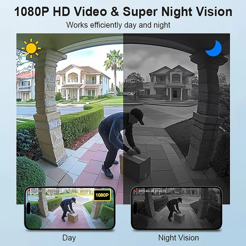 Wireless Doorbell Camera M18 PIR Motion Detect 720P Tuya WiFi Video Doorbell