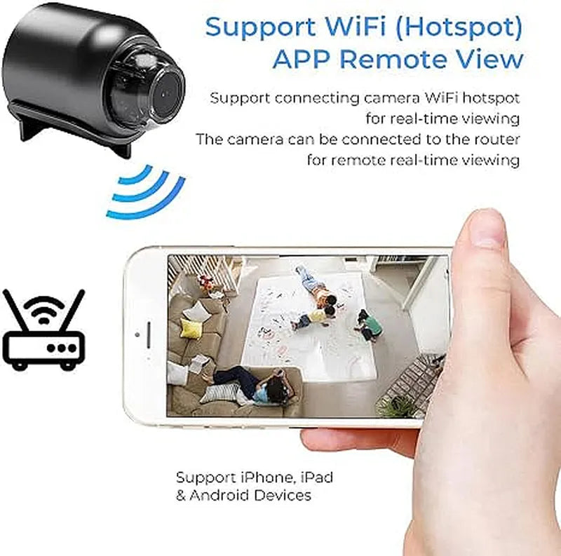 Kepeak 1080P Mini WiFi Camera 160° Wide Angle Night Vision 3 Pack