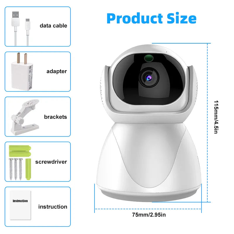 5G Dual Band WiFi Security Camera 1080P Night Vision Baby Monitor