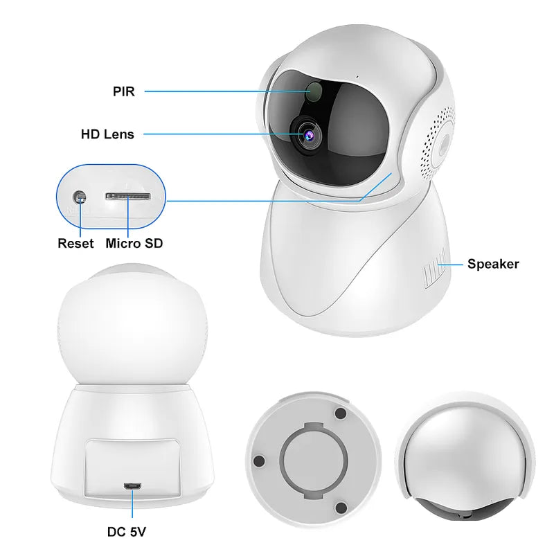 5G Dual Band WiFi Security Camera 1080P Night Vision Baby Monitor