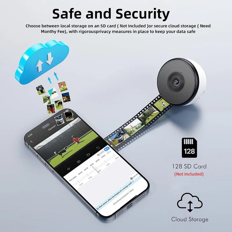 4MP Window Security Camera WiFi 6 Color Night Vision 2 Way Audio