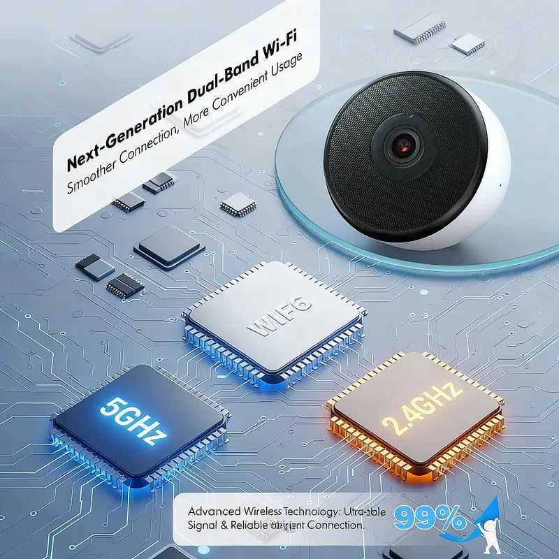 4MP Window Security Camera WiFi 6 Color Night Vision 2 Way Audio