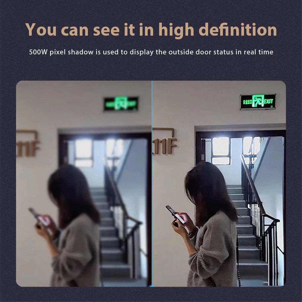 Wireless Doorbell Camera 4.3 Inch IPS Screen 2.4G Two Way Audio Night Vision
