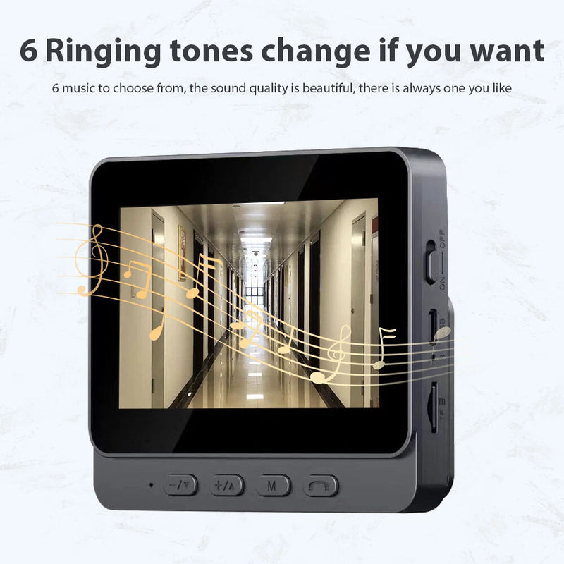 Wireless Doorbell Camera 4.3 Inch IPS Screen 2.4G Two Way Audio Night Vision