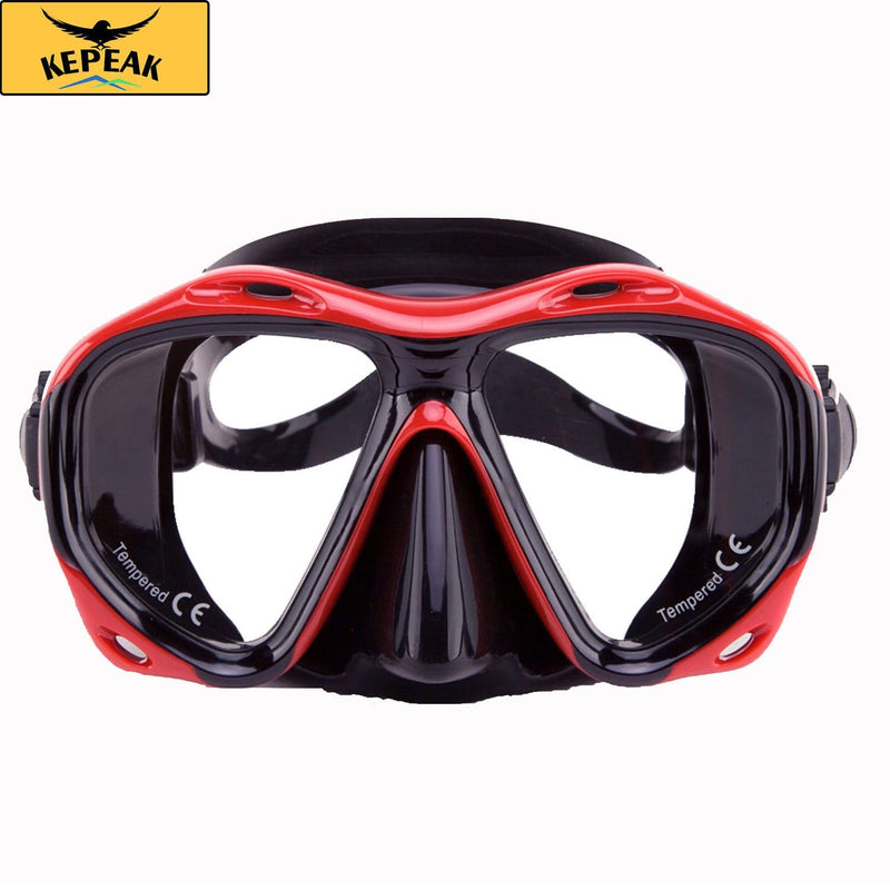 Kepeak Non-fog Snorkeling Diving Tempered Glass Mask Goggles