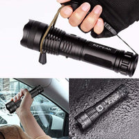 KEPEAK LED Flashlight USB Rechargeable, High Lumens Tactical Flashlights 5000, Zoomable, 5 Modes, Waterproof, with Cable for Camping, Hiking, Outdoor, Emergency