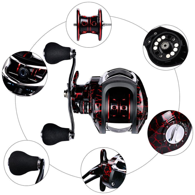 Kepeak Metal Drop Wheel 18 +1 Axis Vertical Fishing Reel