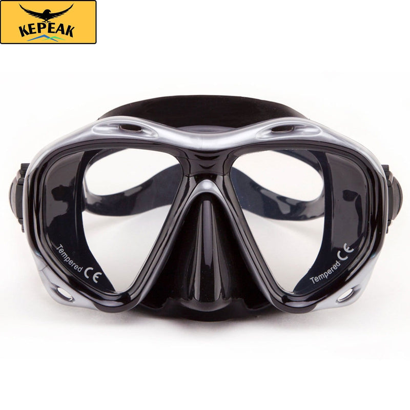 Kepeak Non-fog Snorkeling Diving Tempered Glass Mask Goggles