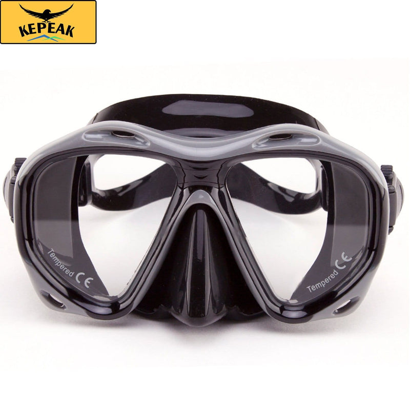 Kepeak Non-fog Snorkeling Diving Tempered Glass Mask Goggles