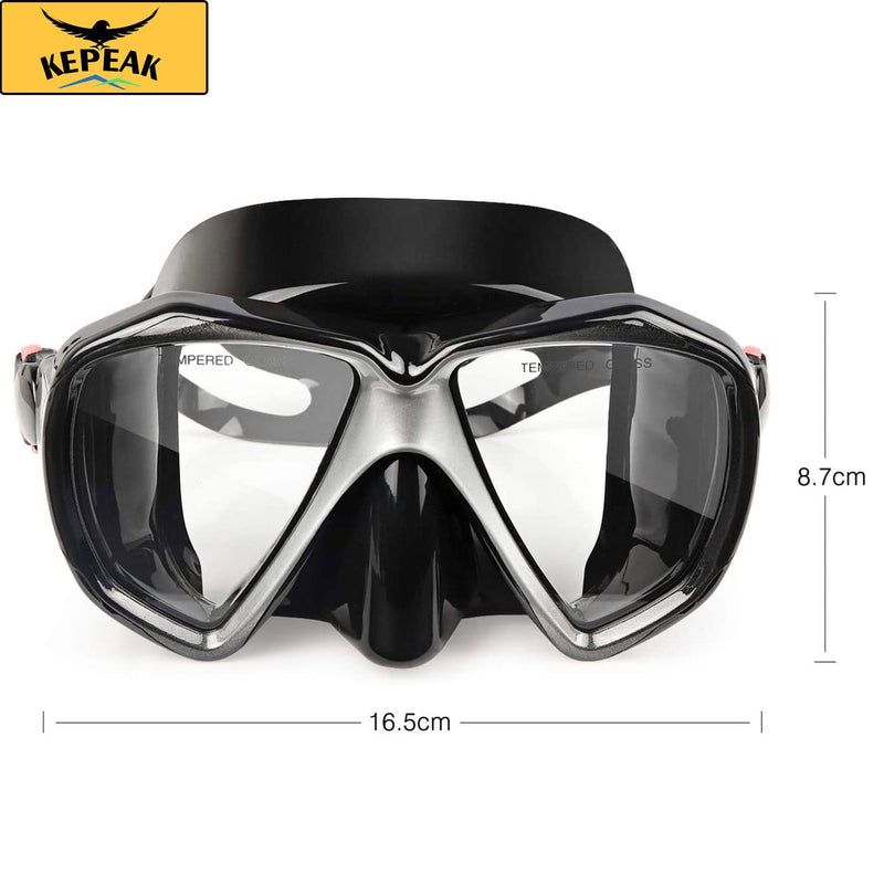 Kepeak Panoramic HD Scuba Diving Mask With Silicone Skirt