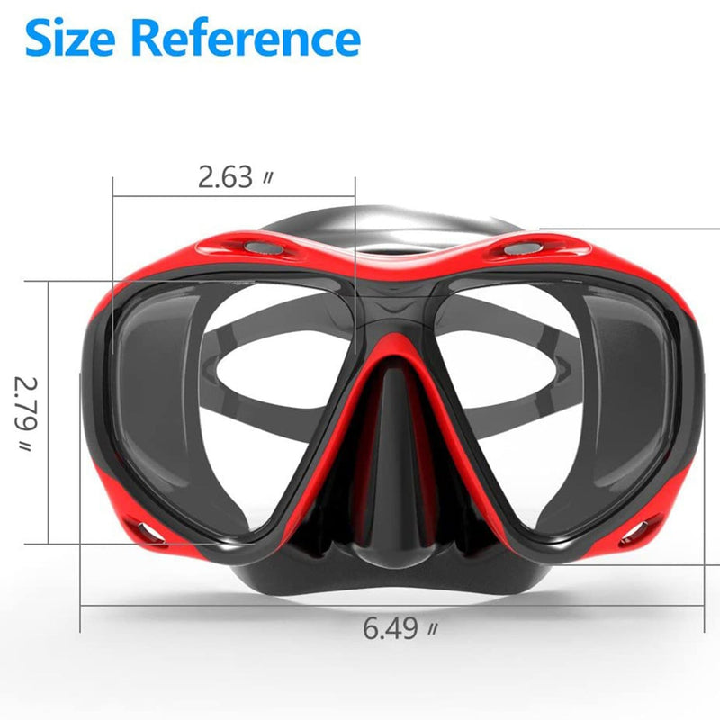 Kepeak Non-fog Snorkeling Diving Tempered Glass Mask Goggles