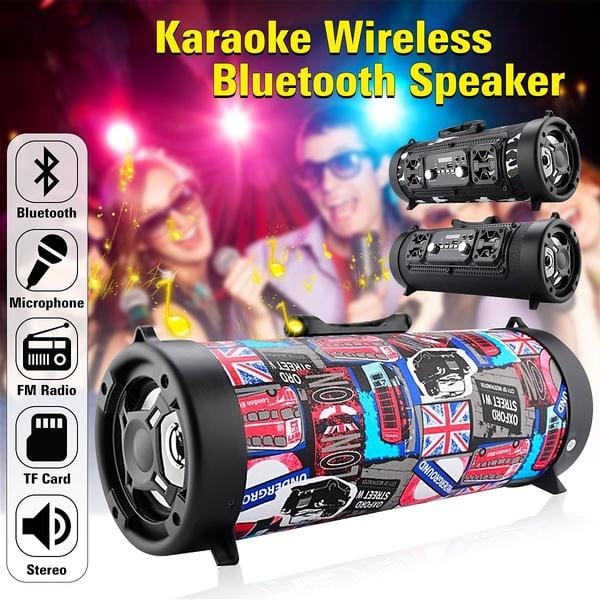 Kepeak Outdoor USB/AUX/TF Card Bluetooth 4.2 Subwoofer Wireless Speaker