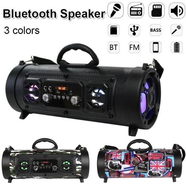 Kepeak Outdoor USB/AUX/TF Card Bluetooth 4.2 Subwoofer Wireless Speaker