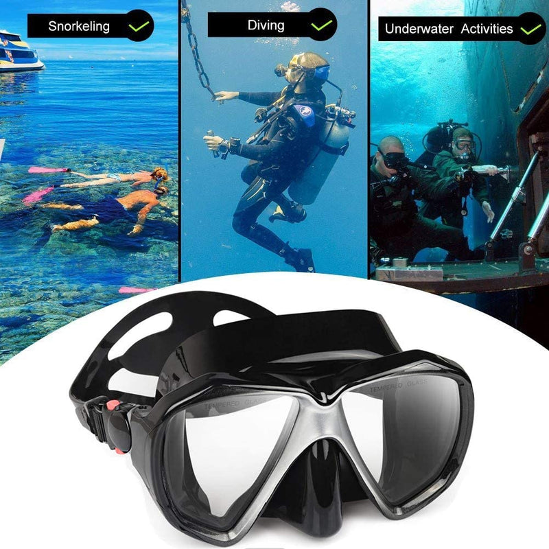 Kepeak Panoramic HD Scuba Diving Mask With Silicone Skirt