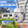 Feoflen 2MP Dual Lens Wireless WiFi Camera for Home Security,10X Zoom Surveillance Camera, 1080P HD Night Vision Camera