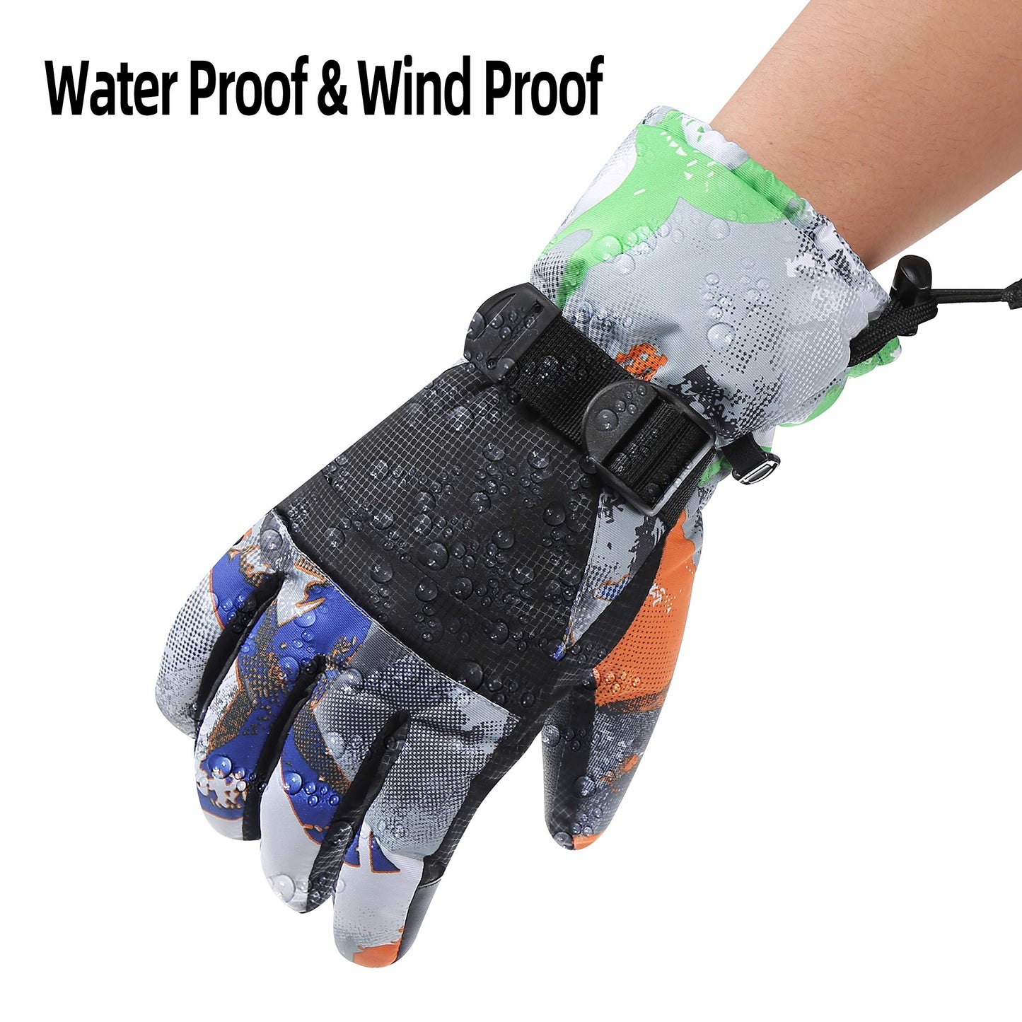 Ski Gloves, Warmest Waterproof and Breathable Snow Gloves,for Parent Child Outdoor - KEPEAK-Pro