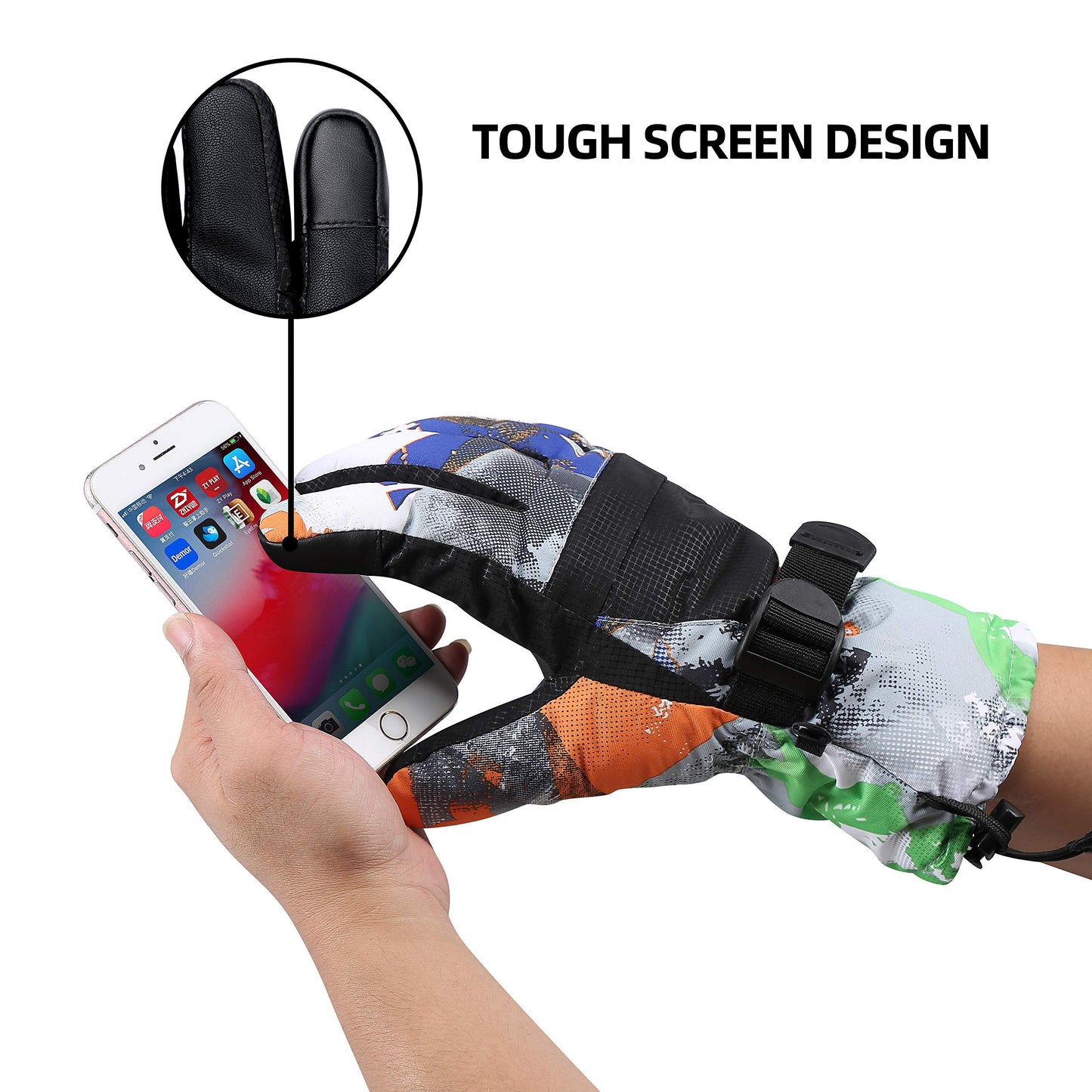 Ski Gloves, Warmest Waterproof and Breathable Snow Gloves,for Parent Child Outdoor - KEPEAK-Pro