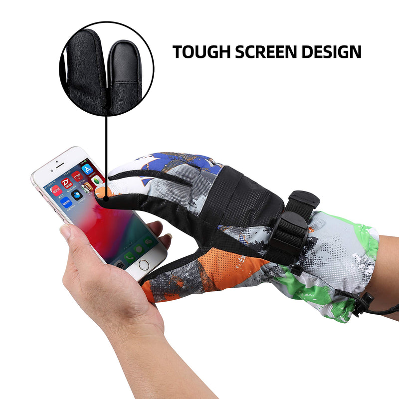 Ski Gloves, Warmest Waterproof and Breathable Snow Gloves,for Parent Child Outdoor