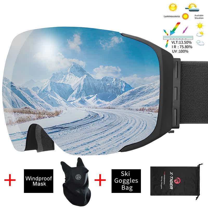 Ski Goggles Magnetic Double Layer Lens UV Protection Snowboard Snow Eyewear Men Women Outdoor Winter Sports Ski Glasses