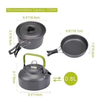 Kepeak 10 Piece Camping Cooker Mess Kit - KEPEAK-Pro