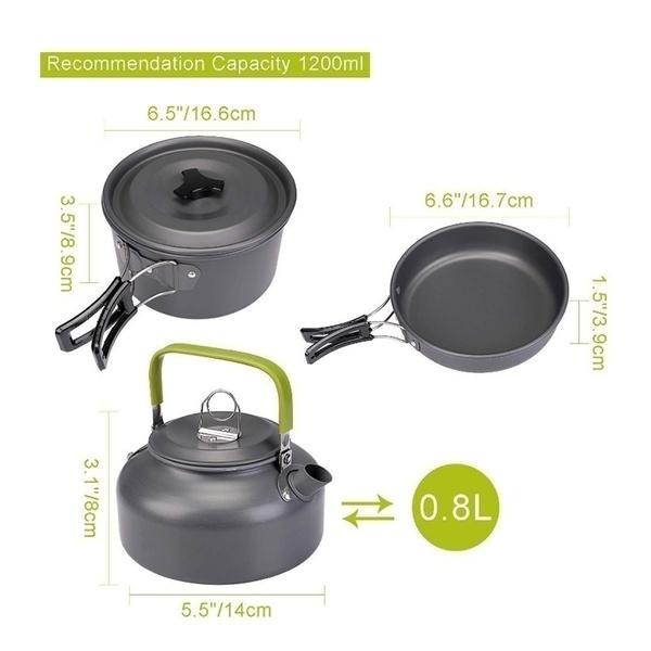 Kepeak 10 Piece Camping Cooker Mess Kit