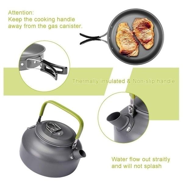 Kepeak 10 Piece Camping Cooker Mess Kit
