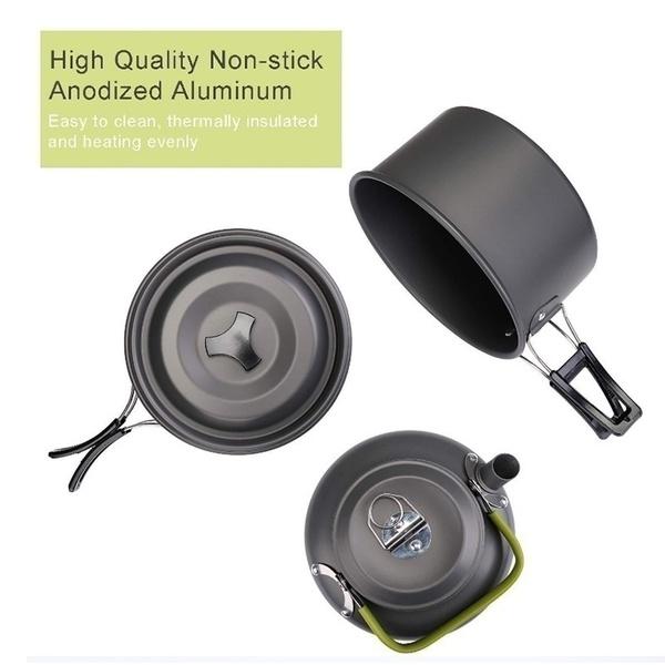Kepeak 10 Piece Camping Cooker Mess Kit