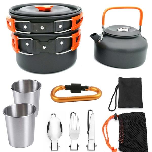 Kepeak 10 Piece Camping Cooker Mess Kit